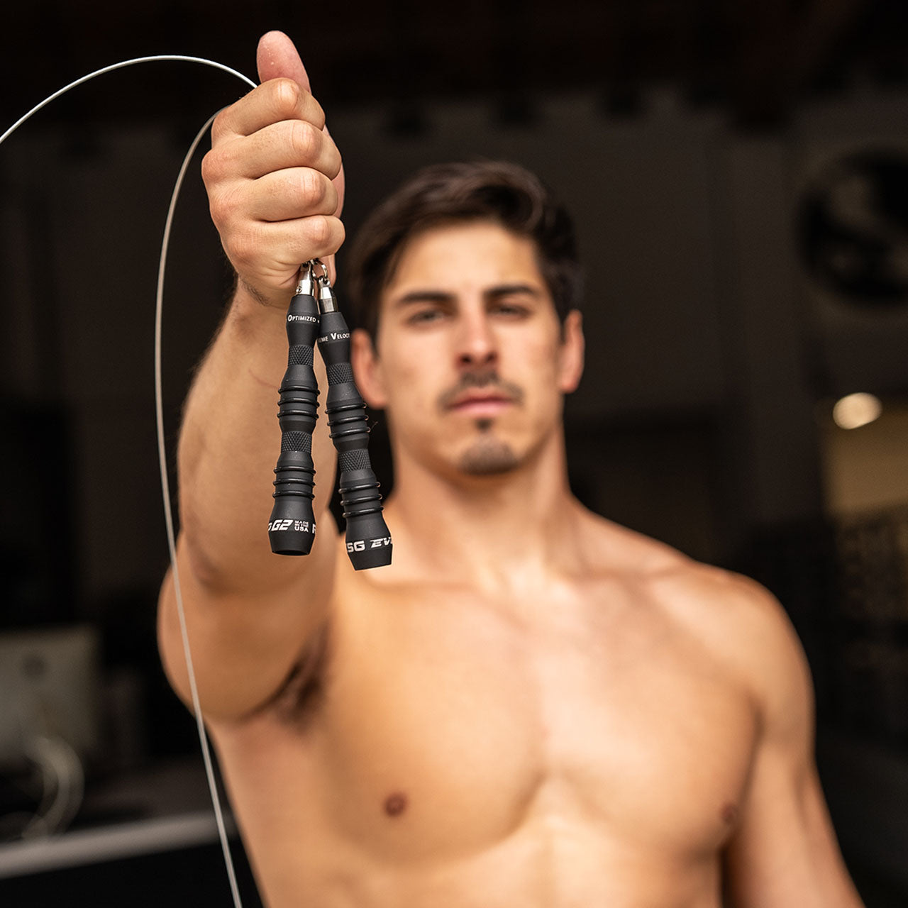 EVO G2 Speed Rope help in hands by athlete Jorge Frnndez